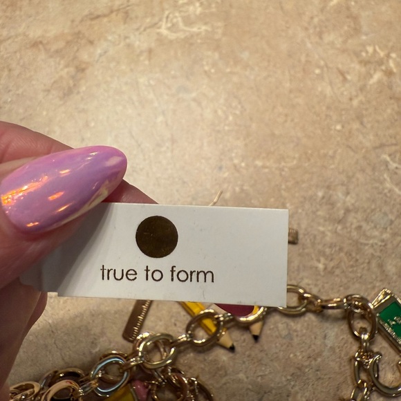 True to Form Teacher Alphabet Charm Necklace and Earring Set - Picture 6 of 6